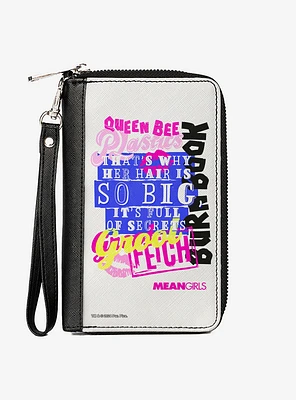 Mean Girls Catch Phrases Collage Multi Zip Around Wallet