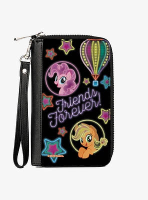 My Little Pony Pinkie Pie and Applejack Friends Forever Neon Zip Around Wallet