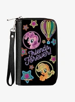 My Little Pony Pinkie Pie and Applejack Friends Forever Neon Zip Around Wallet