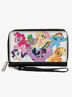 My Little Pony Mane Six and Spike Action Poses Group Zip Around Wallet