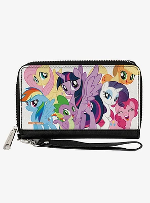 My Little Pony Mane Six and Spike Group Pose Zip Around Wallet