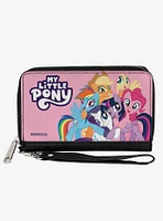 My Little Pony Title Logo and Mane Six Group Pose Zip Around Wallet
