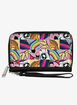 My Little Pony Friendship Is Magic Close Up Blocks Collage Zip Around Wallet