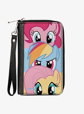 My Little Pony Pinkie Pie Rainbow Dash Fluttershy Face Stack Zip Around Wallet