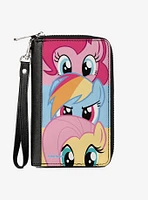My Little Pony Pinkie Pie Rainbow Dash Fluttershy Face Stack Zip Around Wallet