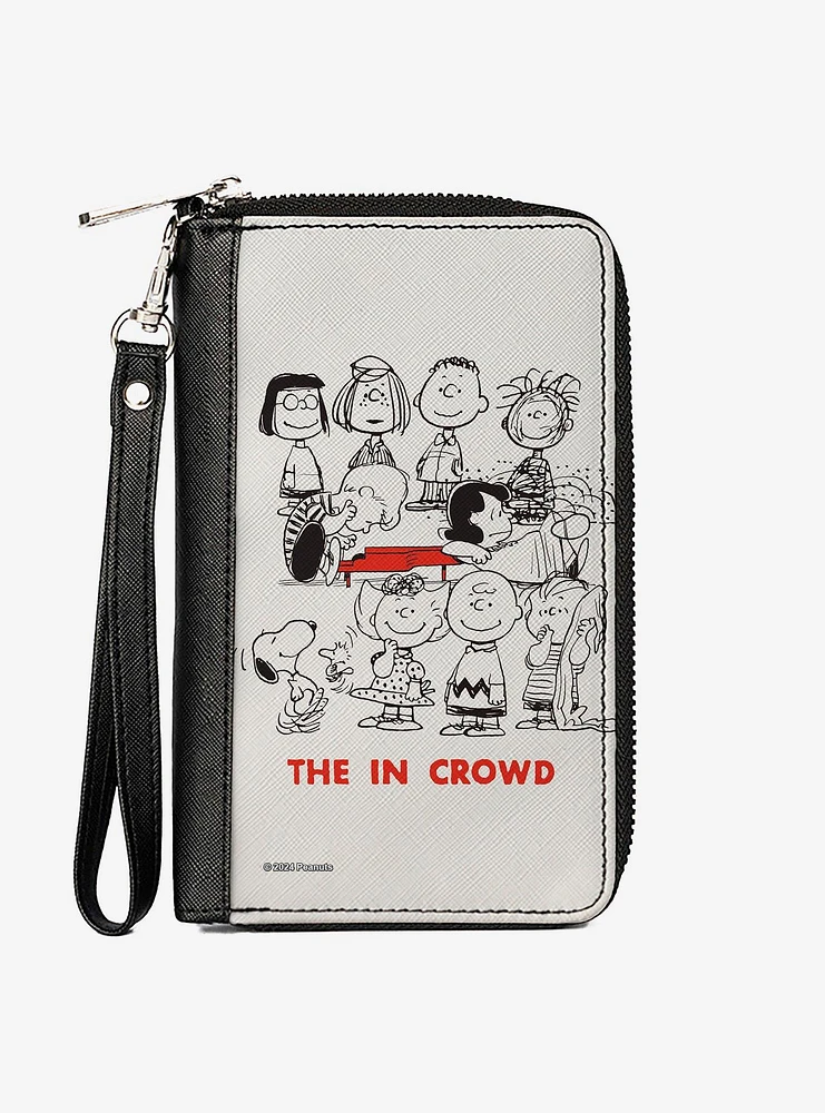 Peanuts Gang 75th The In Crowd Group Pose Zip Around Wallet