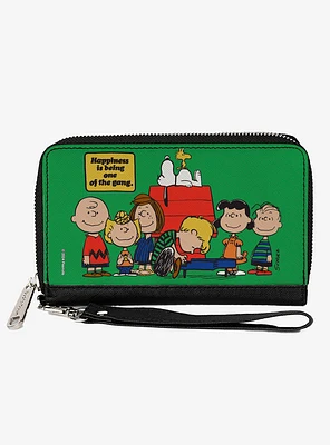 Peanuts Gang 75th Happiness Is Being One of the Gang Zip Around Wallet