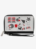 Peanuts Joe Cool Snoopy Poses and Text Zip Around Wallet