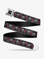 Skelanimals Five Animals and Face Logo Plaid Seatbelt Buckle Belt