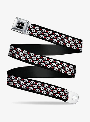 Skelanimals Face Logo and Heart Seatbelt Buckle Belt