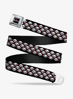 Skelanimals Face Logo and Heart Seatbelt Buckle Belt