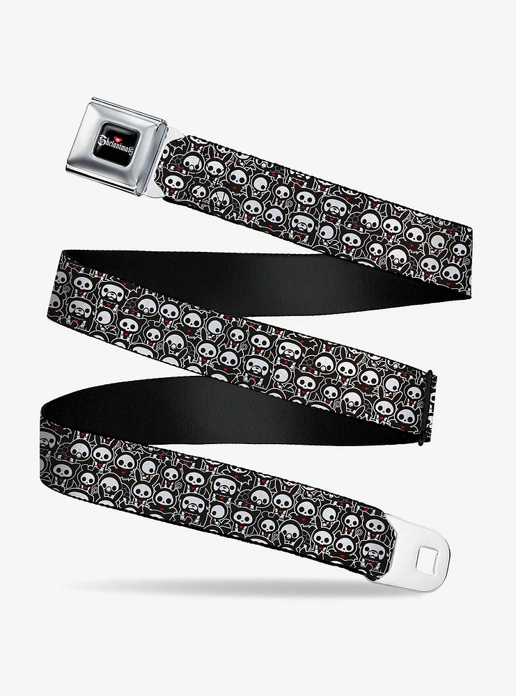 Skelanimals Animal Poses Stacked Seatbelt Buckle Belt