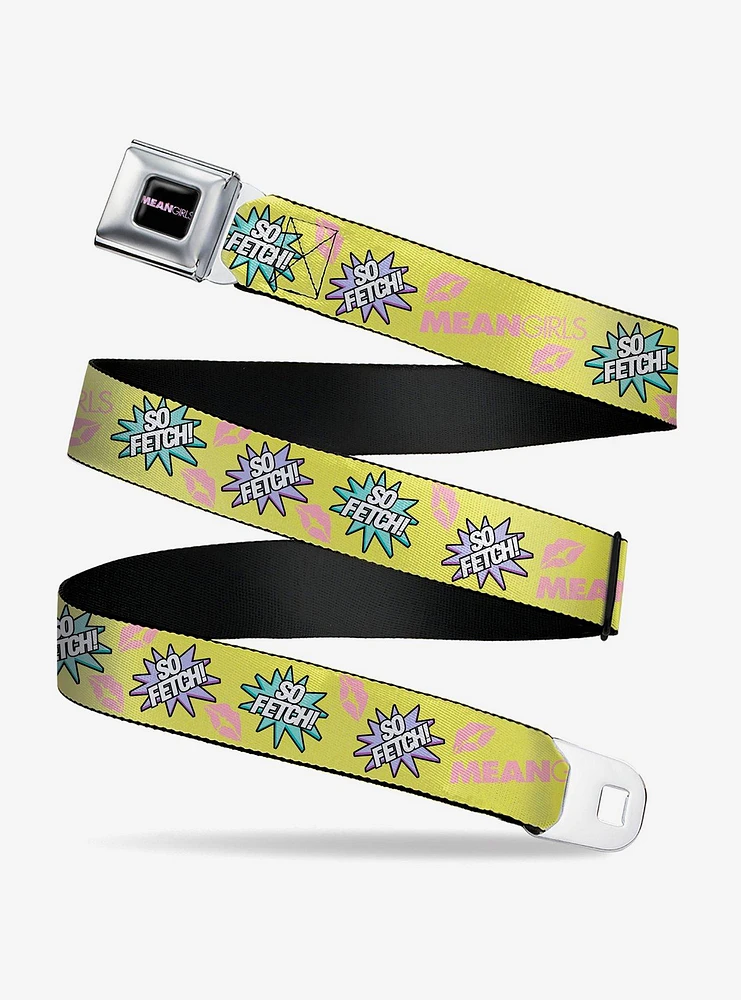 Mean Girls Title Logo So Fetch Quote Seatbelt Buckle Belt