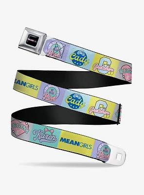 Mean Girls The Plastics Icon Blocks Pastel Seatbelt Buckle Belt