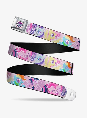 My Little Pony Five Poses Pink Seatbelt Buckle Belt