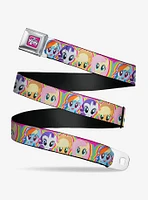My Little Pony Four Close Up Faces Seatbelt Buckle Belt