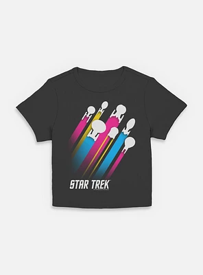 Star Trek Pan Pride Fleet Stripes Womens Baby T-Shirt