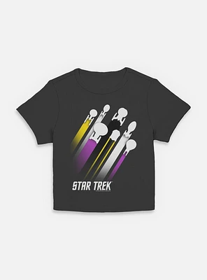 Star Trek Nonbinary Pride Fleet Stripes Womens Baby T-Shirt