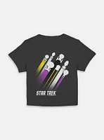 Star Trek Nonbinary Pride Fleet Stripes Womens Baby T-Shirt