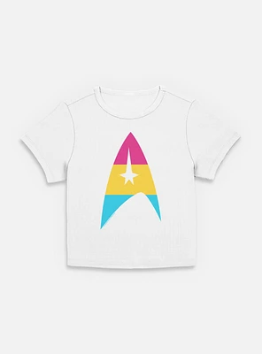 Star Trek Pan Flag Logo Womens Baby T-Shirt