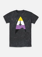Star Trek Nonbinary Flag Logo Mineral Wash T-Shirt