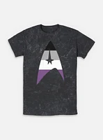 Star Trek Asexual Flag Logo Mineral Wash T-Shirt