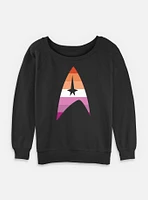 Star Trek Lesbain Flag Logo Womens Slouchy Sweatshirt