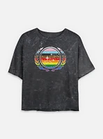 Star Trek Federation Pride Mineral Wash Womens Crop T-Shirt