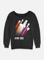 Star Trek Lesbian Pride Fleet Stripes Womens Slouchy Sweatshirt