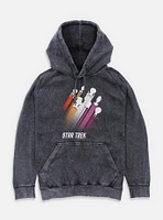 Star Trek Lesbian Pride Fleet Stripes Mineral Wash Hoodie