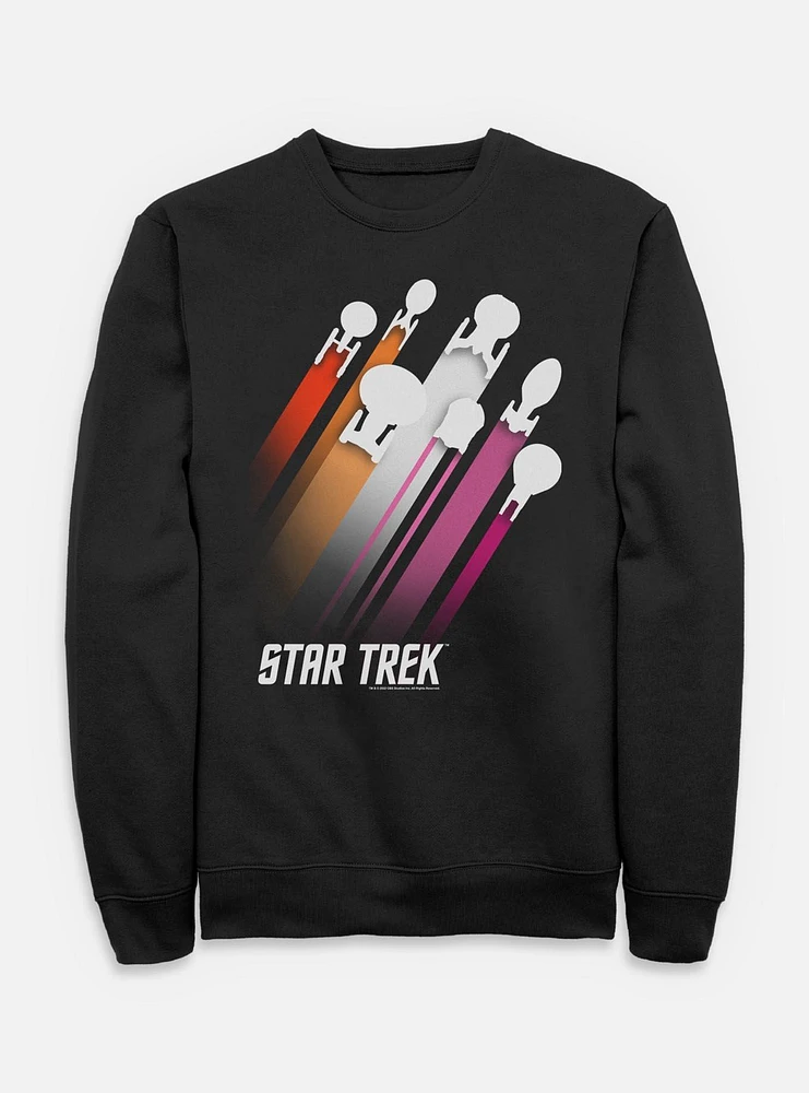 Star Trek Lesbian Pride Fleet Stripes Sweatshirt