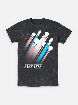 Star Trek Trans Pride Fleet Stripes Mineral Wash T-Shirt