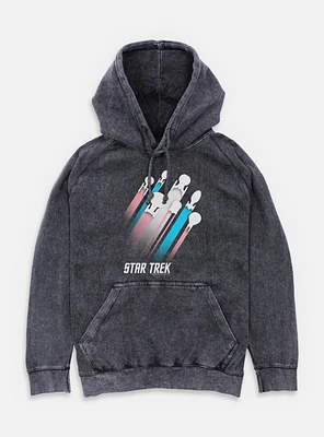 Star Trek Trans Pride Fleet Stripes Mineral Wash Hoodie