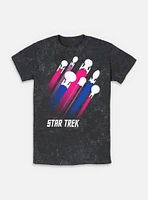 Star Trek Bisexual Pride Fleet Stripes Mineral Wash T-Shirt
