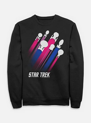 Star Trek Bisexual Pride Fleet Stripes Sweatshirt