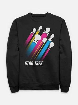 Star Trek Pan Pride Fleet Stripes Sweatshirt