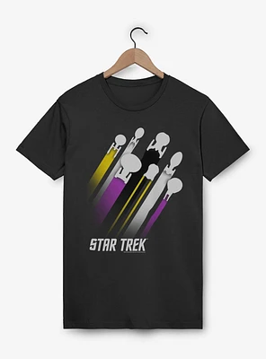 Star Trek Nonbinary Pride Fleet Stripes T-Shirt