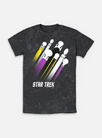 Star Trek Nonbinary Pride Fleet Stripes Mineral Wash T-Shirt