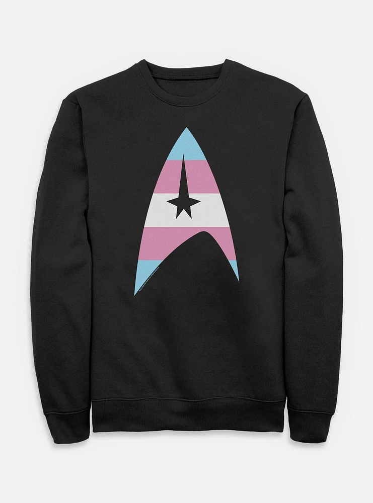 Star Trek Trans Flag Logo Sweatshirt