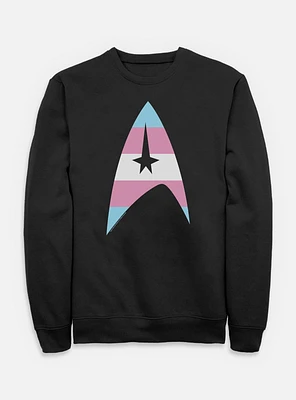 Star Trek Trans Flag Logo Sweatshirt