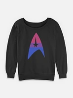 Star Trek Bisexual Flag Logo Womens Slouchy Sweatshirt
