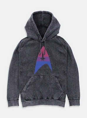 Star Trek Bisexual Flag Logo Mineral Wash Hoodie