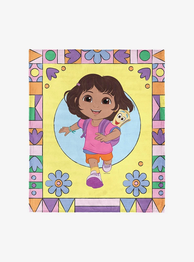 Dora The Explorer Running Dora 50x60" Silk Touch Throw Blanket