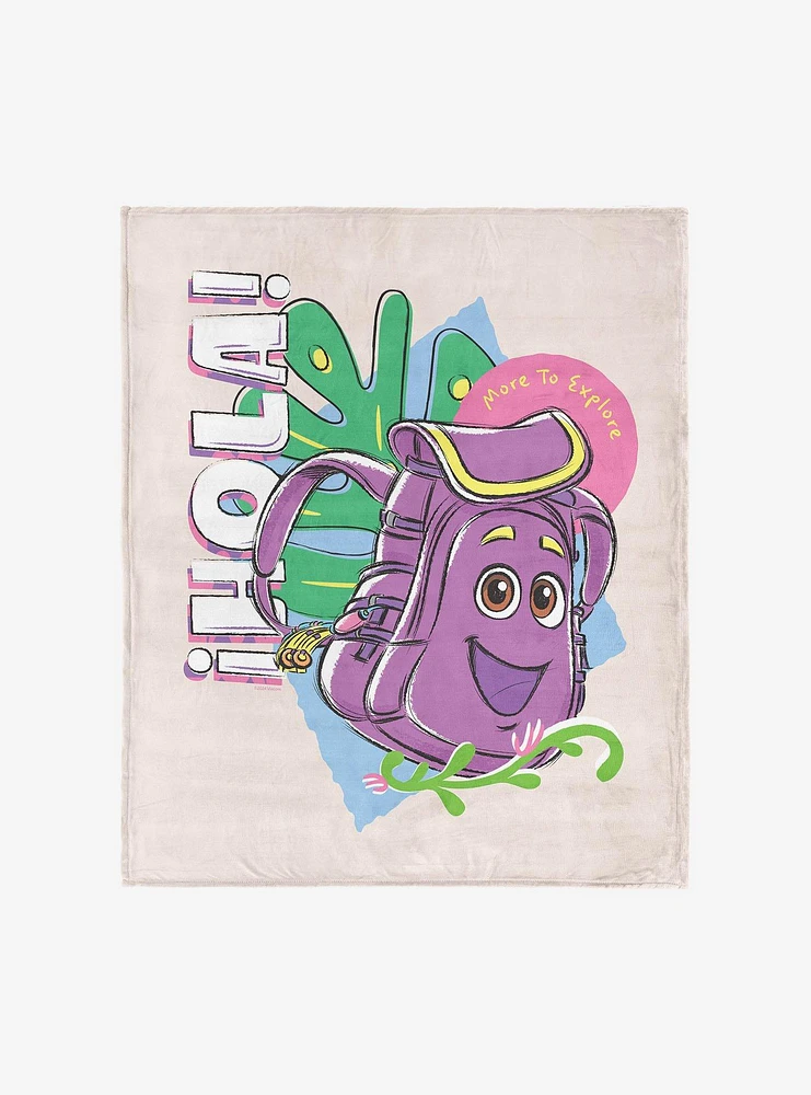 Dora The Explorer Hola Backpack 50x60" Silk Touch Throw Blanket