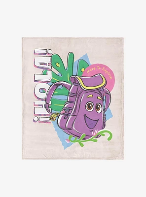 Dora The Explorer Hola Backpack 50x60" Silk Touch Throw Blanket