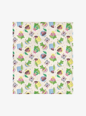 Dora The Explorer Boots Pattern 50x60" Silk Touch Throw Blanket