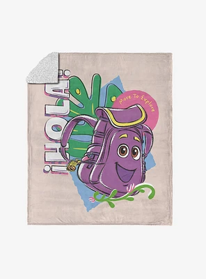 Dora The Explorer Hola Backpack Silk Touch Sherpa Throw Blanket