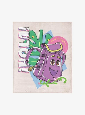 Dora The Explorer Hola Backpack 40x50" Silk Touch Throw Blanket