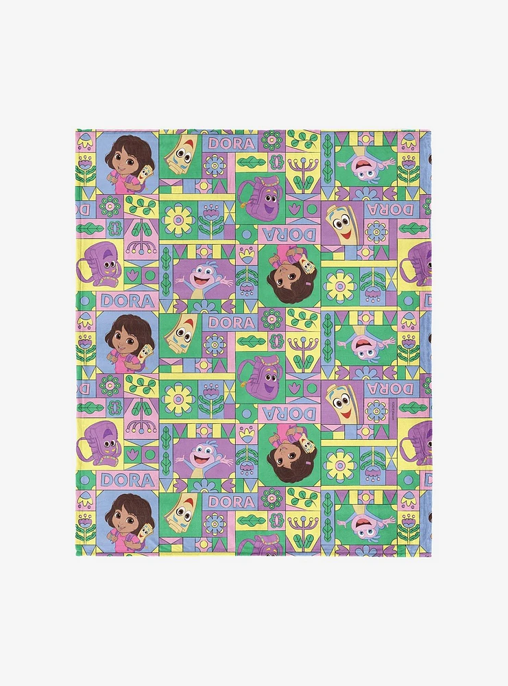 Dora The Explorer Dora and Friends Collage 40x50" Silk Touch Throw Blanket