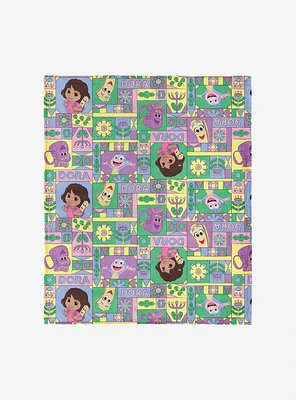 Dora The Explorer Dora and Friends Collage 40x50" Silk Touch Throw Blanket